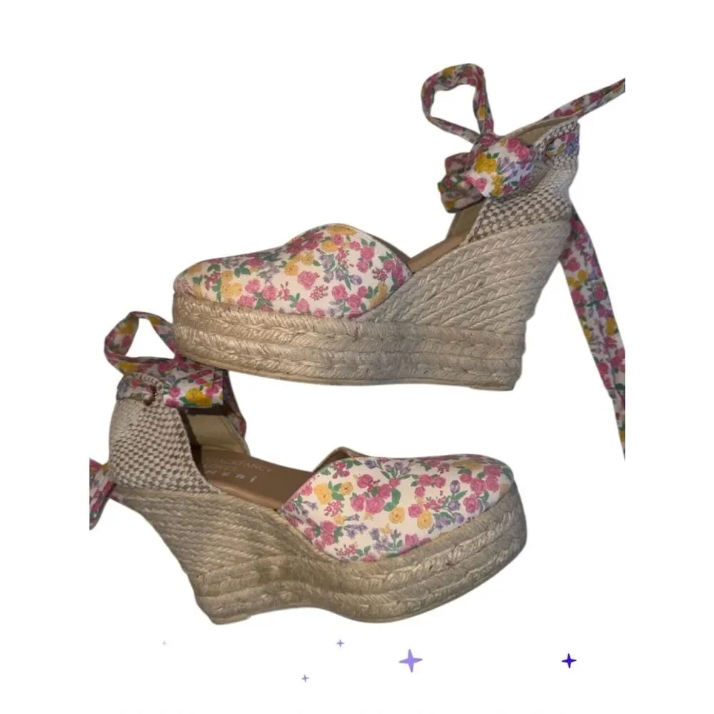 Manebi X Love Shack Fancy Heart Shaped Wedge Fruity Punch Size 36/ US 6